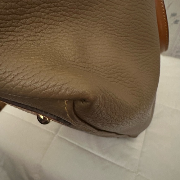 Dooney & Bourke Taupe Leather Handbag - Picture 10 of 15